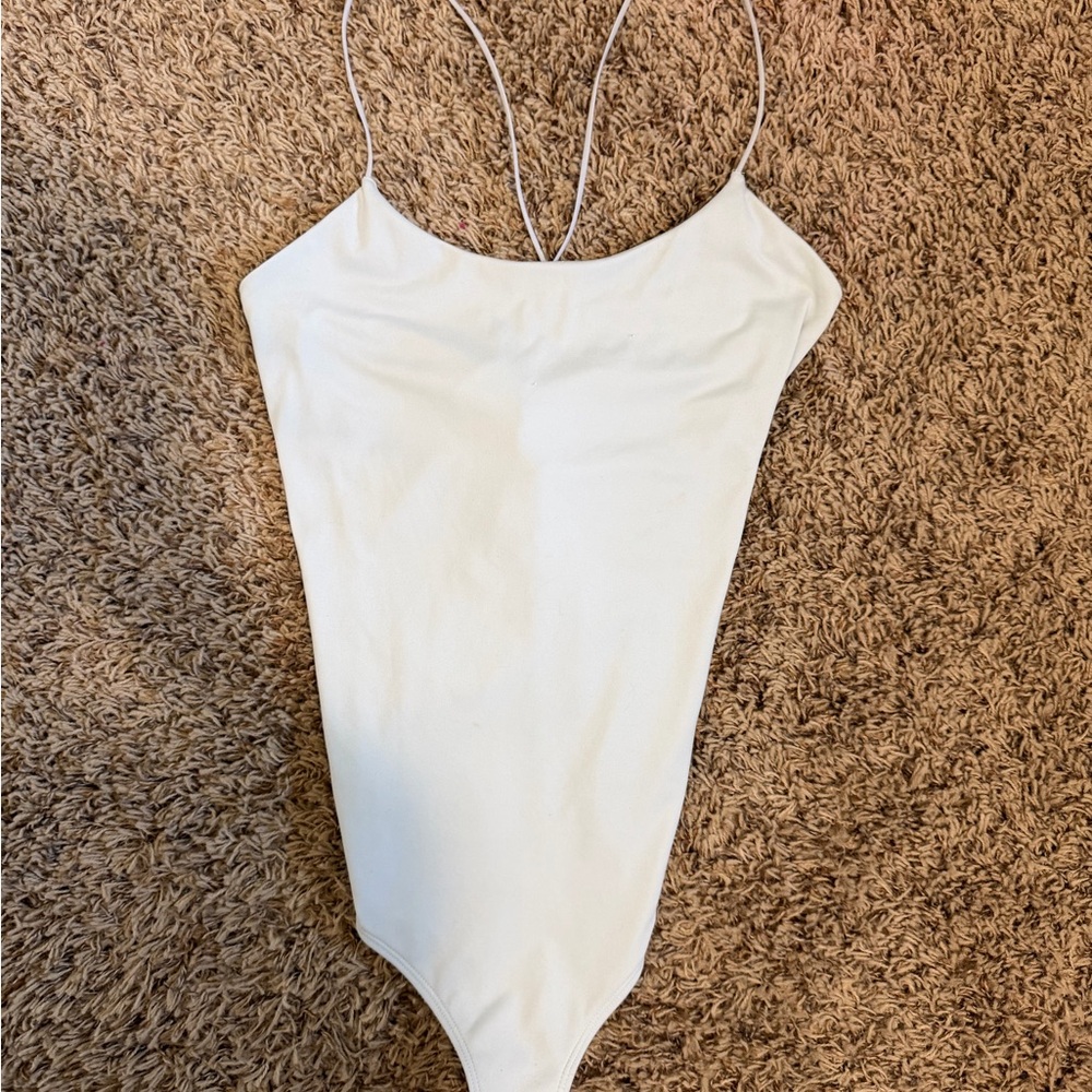 Stretchy Baby blue Girls' One-Piece Swimsuit